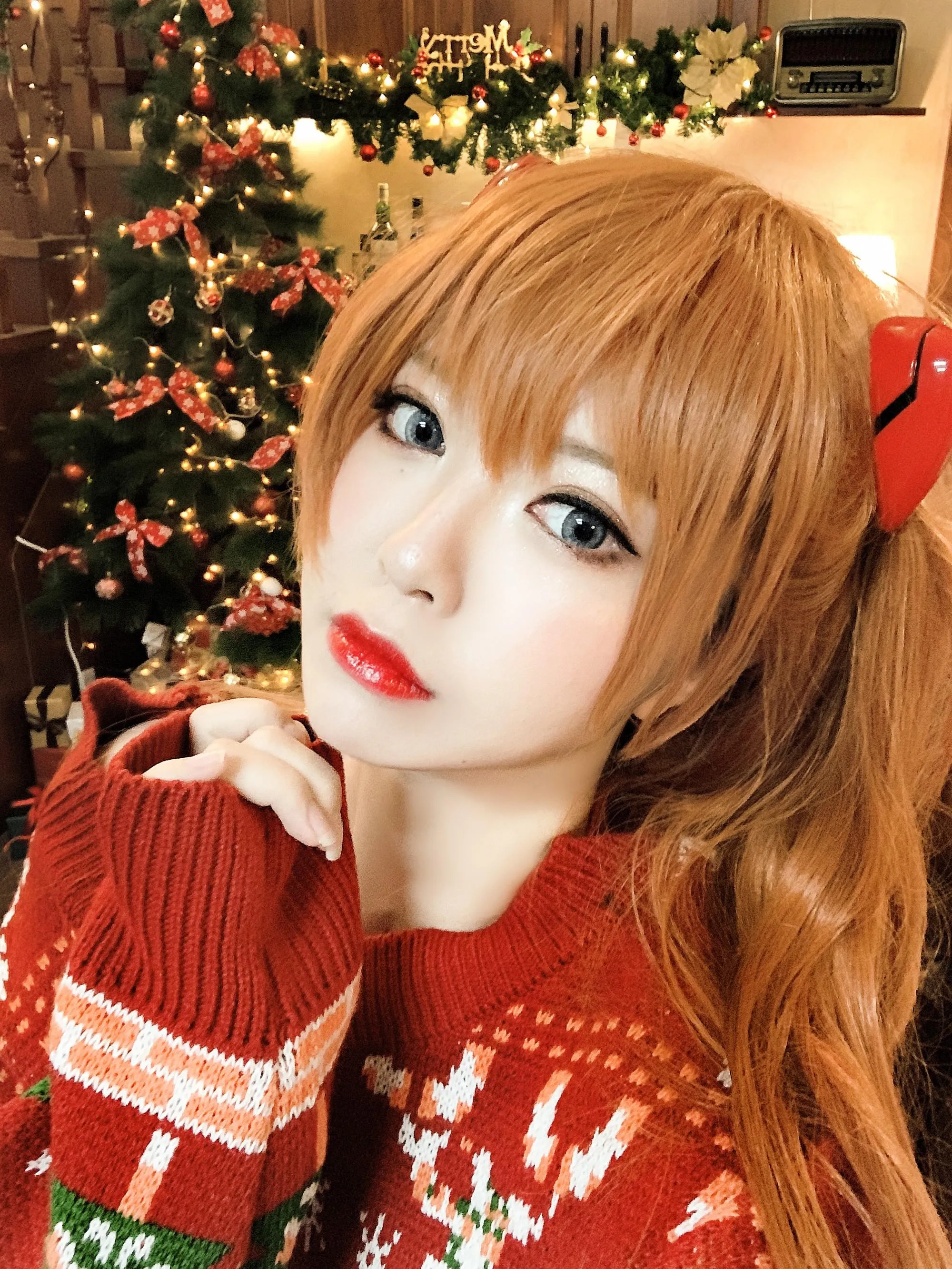 半半子 – NO.45 式波ー ASUKA Christmas-自拍 [8P]插图5